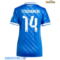 Camisa de time de futebol Real Madrid Aurelien Tchouameni #14 Replicas 3º Equipamento Feminina 2025-26 Manga Curta